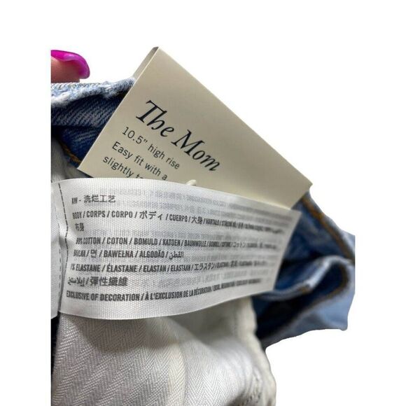 Abercrombie & Fitch The Mom Capri Jeans Women's 27 Blue High Rise Distressed NEW - Picture 10 of 10
